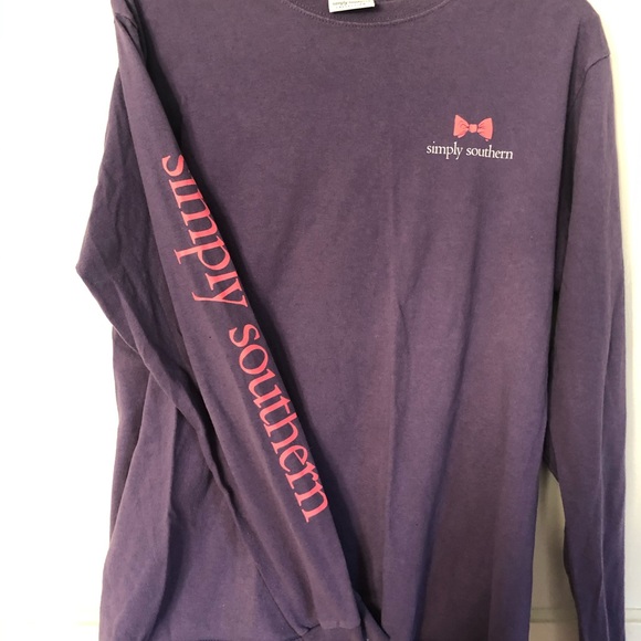 Simply Southern Purple Long Sleeve Tee - Picture 2 of 6